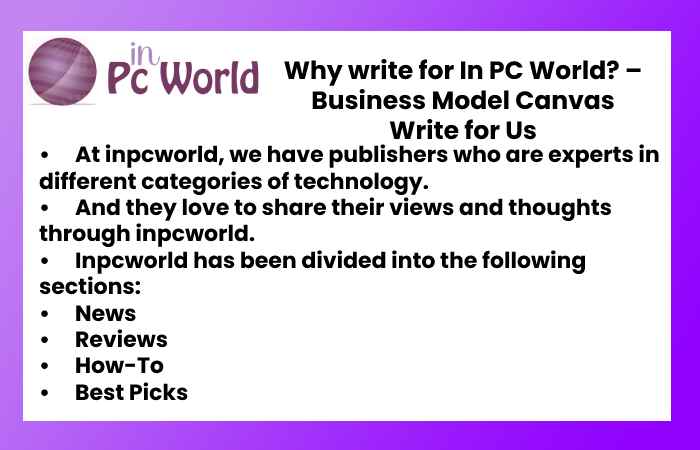 Why write for In PC World? – Business Model Canvas Write for Us