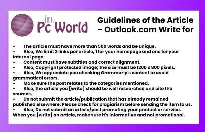 Outlook.com Write For Us