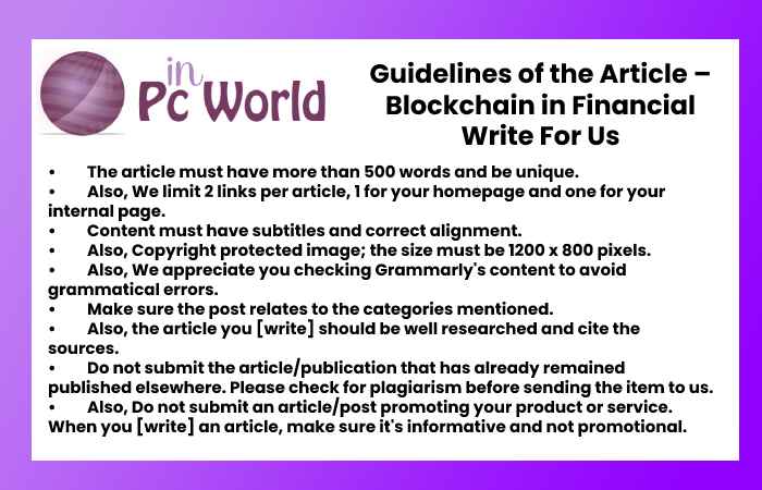 Blockchain in Financial