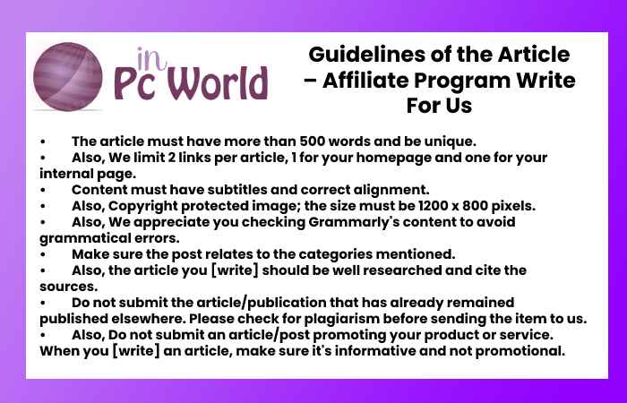 Affiliate Program Write For Us