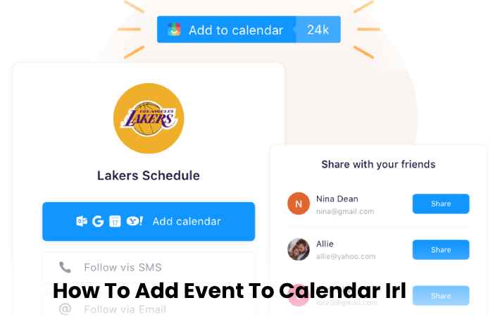 How To Add Event To Calendar Irl