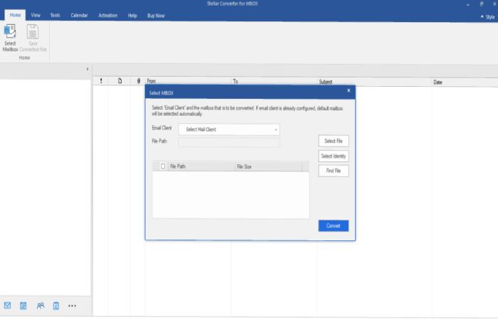 select your email client